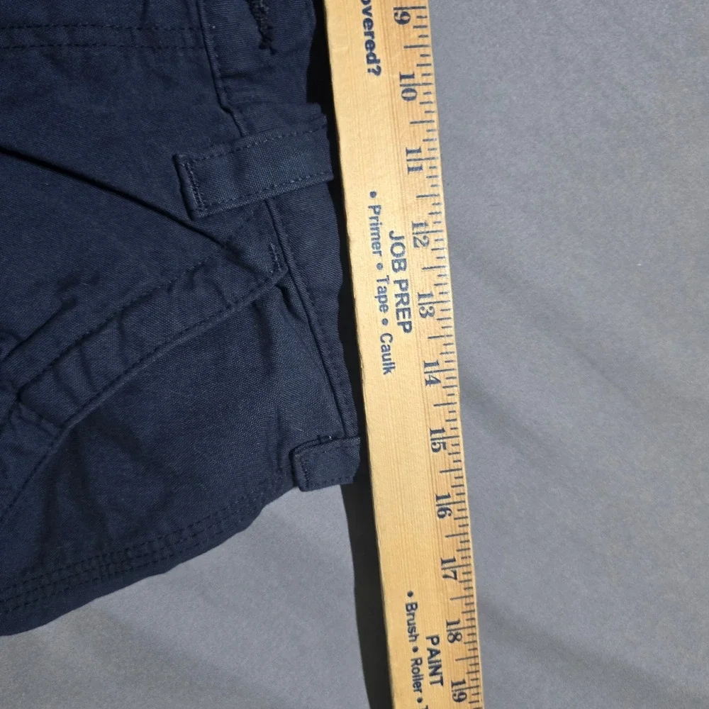 Carhartt Canvas Utility Work Pants Mens 32x36 Navy Blue Loose Fit B151 NVY